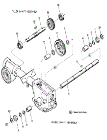 Wheel Shaft & Tiller Shaft Assemblies parts for Troy-Bilt Rear-Tine Tiller 15006 from AppliancePartsPros.com