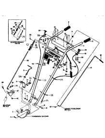Handlebar Assy & Control Levers parts for Troy-Bilt Rear-Tine Tiller 15008 from AppliancePartsPros.com
