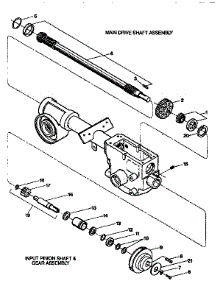 Drive Shaft,Pinion Shaft&Gear Asy parts for Troy-Bilt Rear-Tine Tiller 15008 from AppliancePartsPros.com