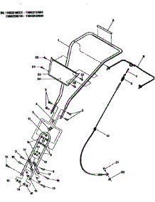 Forward Clutch Cable, And Handlebar parts for Troy-Bilt Rear-Tine Tiller 150080300101-150080399999 from AppliancePartsPros.com