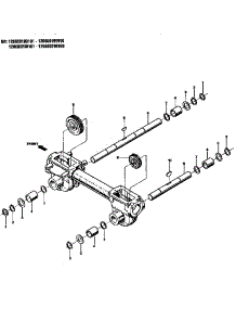 Wheel Shaft And Tiller Shaft parts for Troy-Bilt Rear-Tine Tiller 150080300101-150080399999 from AppliancePartsPros.com