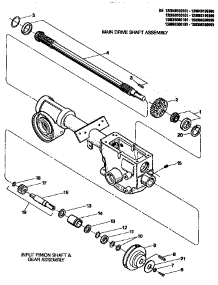 Input Pinion Shaft&Gear Assembly parts for Troy-Bilt Rear-Tine Tiller 15009 from AppliancePartsPros.com