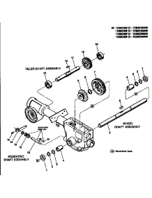 Wheel,Eccentric,&Tiller Shaft Asm parts for Troy-Bilt Rear-Tine Tiller 15009 from AppliancePartsPros.com