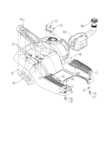 Fender And Fuel Tank parts for Cub Cadet Front-Engine Lawn Tractor 1517 from AppliancePartsPros.com