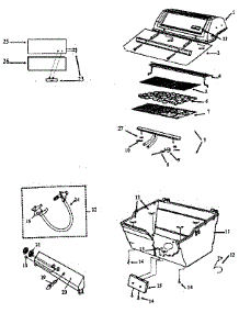 Grill Assembly parts for Kenmore Gas Grill 15320 from AppliancePartsPros.com