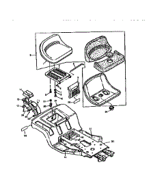 Frame And Seat parts for Sabre Front-Engine Lawn Tractor 1546 from AppliancePartsPros.com
