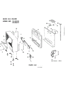 Replacement Parts parts for Kenmore Space Heater 155.853573 (155853573, 155 853573) from AppliancePartsPros.com