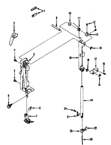 Presser Foot  Assembly parts for Kenmore Mechanical Sewing Machine 158.1010180 (1581010180, 158 1010180) from AppliancePartsPros.com