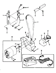 Motor Assembly parts for Kenmore Mechanical Sewing Machine 158.1010180 (1581010180, 158 1010180) from AppliancePartsPros.com
