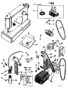 Motor Assembly parts for Kenmore Mechanical Sewing Machine 158.10200 (15810200, 158 10200) from AppliancePartsPros.com
