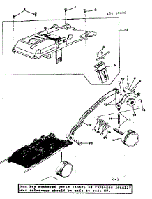 Cam Holder Bracket parts for Kenmore Mechanical Sewing Machine 158.10200 (15810200, 158 10200) from AppliancePartsPros.com