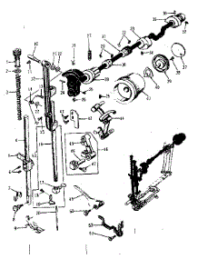 Main Shaft Arm Assembly parts for Kenmore Mechanical Sewing Machine 158.10300 (15810300, 158 10300) from AppliancePartsPros.com