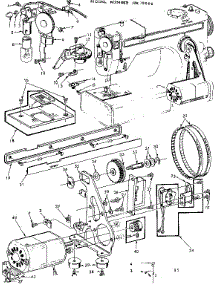Motor Assembly parts for Kenmore Mechanical Sewing Machine 158.10500 (15810500, 158 10500) from AppliancePartsPros.com