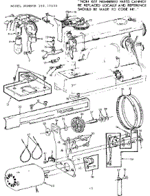 Motor Assembly parts for Kenmore Sewing Machine 158.10600 (15810600, 158 10600) from AppliancePartsPros.com