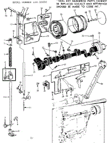 Presser Bar Assembly parts for Kenmore Sewing Machine 158.10600 (15810600, 158 10600) from AppliancePartsPros.com