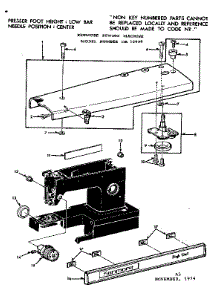 Base Assembly parts for Kenmore Sewing Machine 158.10690 (15810690, 158 10690) from AppliancePartsPros.com