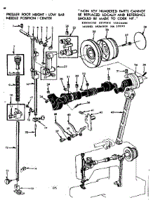 Presser Bar Assembly parts for Kenmore Sewing Machine 158.10690 (15810690, 158 10690) from AppliancePartsPros.com