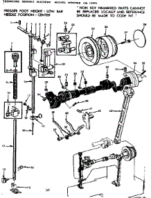 Presser Bar Guide Assembly parts for Kenmore Sewing Machine 158.10691 (15810691, 158 10691) from AppliancePartsPros.com