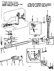 Feed Regulator Assembly parts for Kenmore Sewing Machine 158.10691 (15810691, 158 10691) from AppliancePartsPros.com