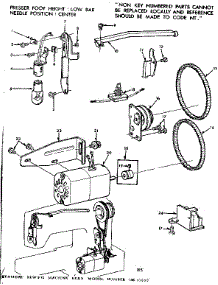 Motor Assembly parts for Kenmore Sewing Machine 158.10692 (15810692, 158 10692) from AppliancePartsPros.com