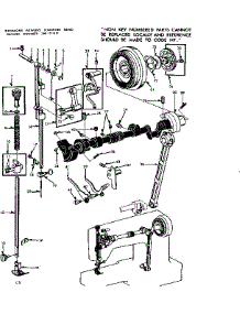 Presser Bar Assembly parts for Kenmore Mechanical Sewing Machine 158.12110 (15812110, 158 12110) from AppliancePartsPros.com