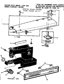 Base Assembly parts for Kenmore Sewing Machine 158.12111 (15812111, 158 12111) from AppliancePartsPros.com