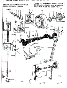 Presser Bar Assembly parts for Kenmore Sewing Machine 158.12112 (15812112, 158 12112) from AppliancePartsPros.com