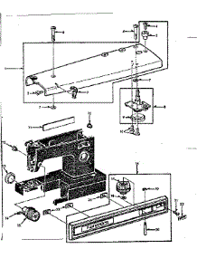 Base Assembly parts for Kenmore Sewing Machine 158.12120 (15812120, 158 12120) from AppliancePartsPros.com