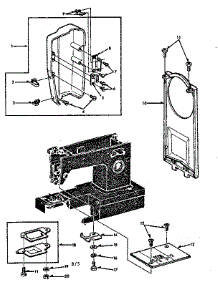 Face Covers parts for Kenmore Sewing Machine 158.12120 (15812120, 158 12120) from AppliancePartsPros.com