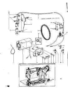 Motor Assembly parts for Kenmore Mechanical Sewing Machine 158.12270 (15812270, 158 12270) from AppliancePartsPros.com