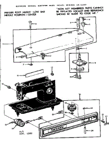 Base Assembly parts for Kenmore Sewing Machine 158.12290 (15812290, 158 12290) from AppliancePartsPros.com