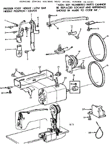 Motor Assembly parts for Kenmore Sewing Machine 158.12290 (15812290, 158 12290) from AppliancePartsPros.com