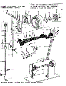 Presser Bar Assembly parts for Kenmore Mechanical Sewing Machine 158.12291 (15812291, 158 12291) from AppliancePartsPros.com