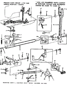 Feed Regulator Assembly parts for Kenmore Mechanical Sewing Machine 158.12291 (15812291, 158 12291) from AppliancePartsPros.com