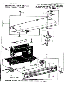 Base Assembly parts for Kenmore Mechanical Sewing Machine 158.12292 (15812292, 158 12292) from AppliancePartsPros.com