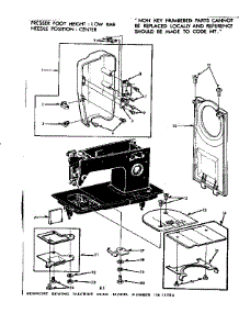 Face Covers parts for Kenmore Mechanical Sewing Machine 158.12292 (15812292, 158 12292) from AppliancePartsPros.com