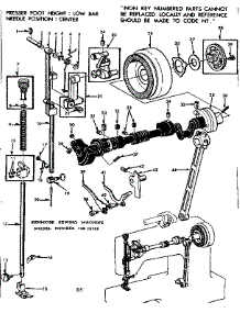 Presser Bar Assembly parts for Kenmore Sewing Machine 158.12312 (15812312, 158 12312) from AppliancePartsPros.com