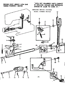 Feed Regulator Assembly parts for Kenmore Sewing Machine 158.12312 (15812312, 158 12312) from AppliancePartsPros.com