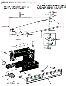 Base Assembly parts for Kenmore Sewing Machine 158.12313 (15812313, 158 12313) from AppliancePartsPros.com
