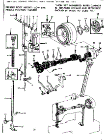 Presser Bar Assembly parts for Kenmore Sewing Machine 158.12313 (15812313, 158 12313) from AppliancePartsPros.com