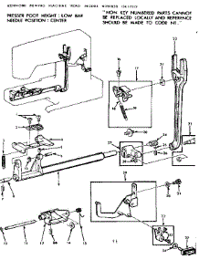 Feed Regulator Assembly parts for Kenmore Sewing Machine 158.12313 (15812313, 158 12313) from AppliancePartsPros.com