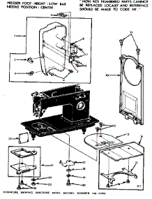 Face Covers parts for Kenmore Mechanical Sewing Machine 158.12391 (15812391, 158 12391) from AppliancePartsPros.com