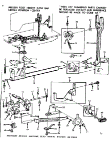 Feed Regulator Assembly parts for Kenmore Sewing Machine 158.12392 (15812392, 158 12392) from AppliancePartsPros.com