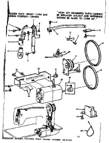 Motor Assembly parts for Kenmore Sewing Machine 158.12392 (15812392, 158 12392) from AppliancePartsPros.com