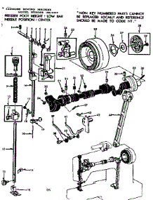 Presser Bar Assembly parts for Kenmore Sewing Machine 158.12410 (15812410, 158 12410) from AppliancePartsPros.com