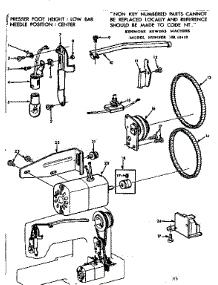 Motor Assembly parts for Kenmore Sewing Machine 158.12410 (15812410, 158 12410) from AppliancePartsPros.com