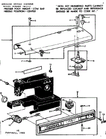 Base Assembly parts for Kenmore Sewing Machine 158.12411 (15812411, 158 12411) from AppliancePartsPros.com