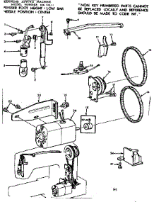 Motor Assembly parts for Kenmore Sewing Machine 158.12411 (15812411, 158 12411) from AppliancePartsPros.com