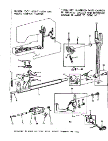 Feed Regulator Assembly parts for Kenmore Sewing Machine 158.12412 (15812412, 158 12412) from AppliancePartsPros.com