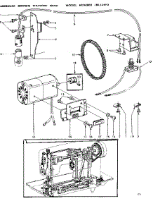 Motor Assembly parts for Kenmore Mechanical Sewing Machine 158.12470 (15812470, 158 12470) from AppliancePartsPros.com